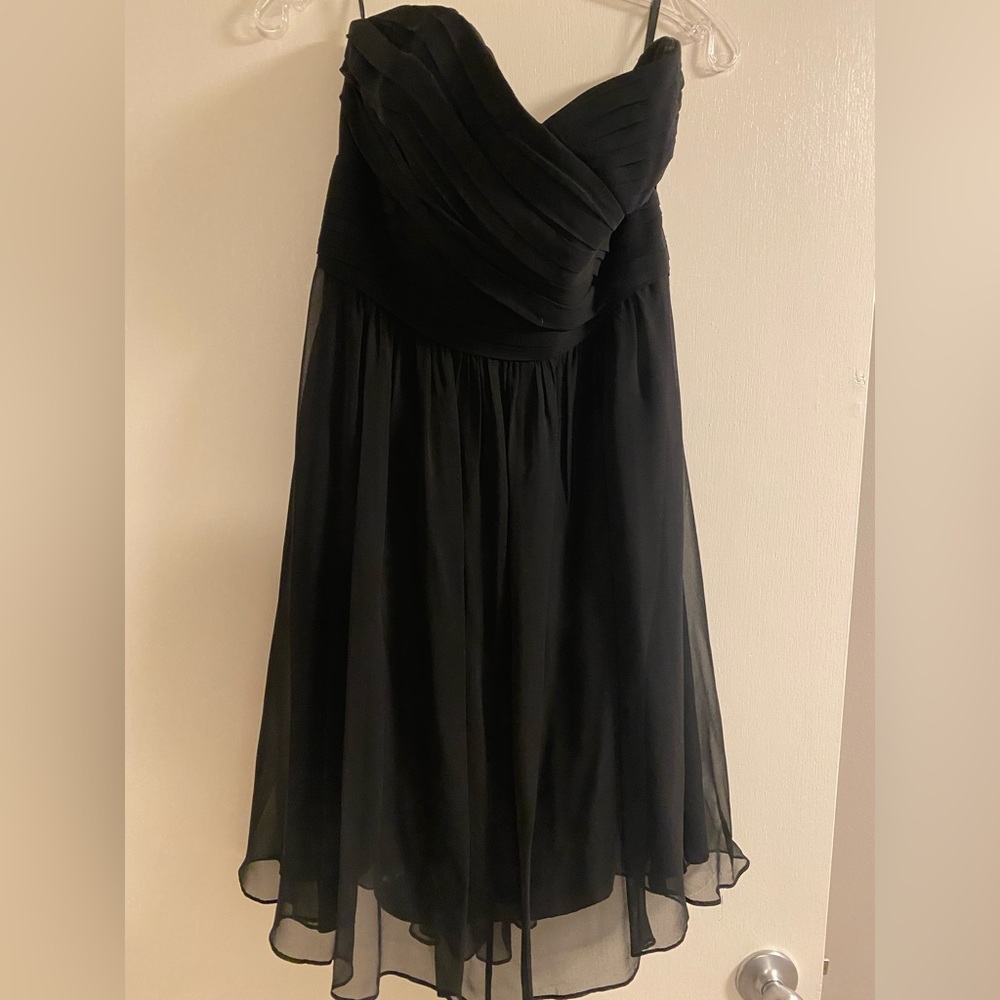 Ann Taylor black sweetheart neck strapless dress